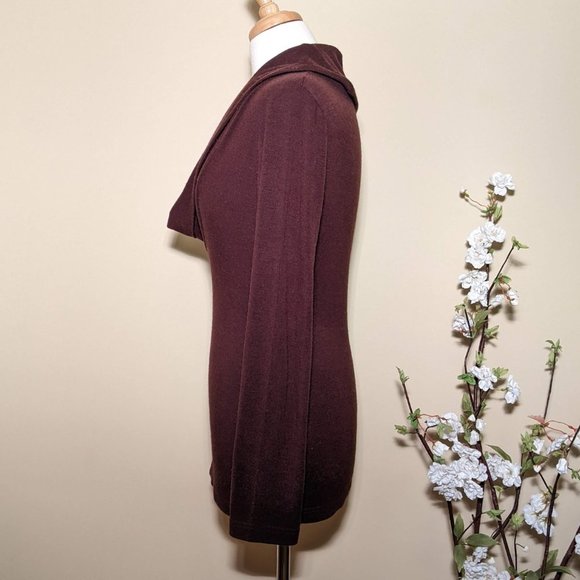 Review Australia Brown Sweater with Draped Collar. Size 12 - Picture 4 of 8